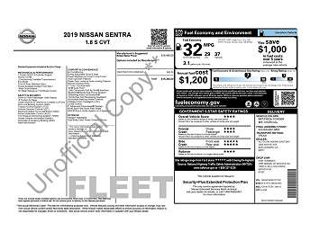 White Nissan Sentra Sedan 2019
