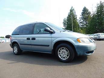 Blue Dodge Caravan Minivan 2005