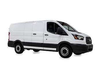 White Ford Transit Van 2018