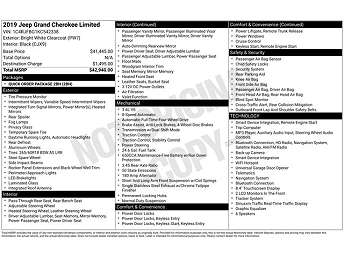 2019 Jeep Grand Cherokee Limited Edition 