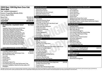 2025 Ram 1500 Big Horn/Lone Star 