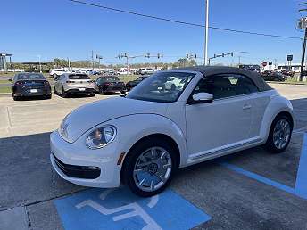 White Volkswagen Beetle Convertible 2014