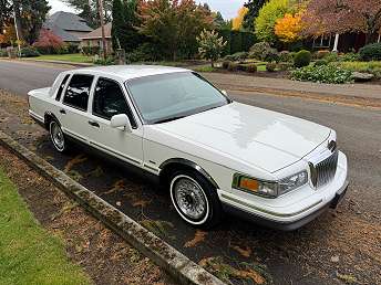 White Town Car Sedan 1996