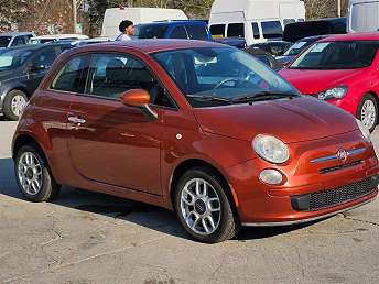 Orange Fiat 500 Hatchback 2013