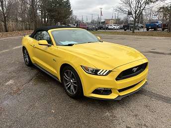 Yellow 2017 Ford Mustang Convertible