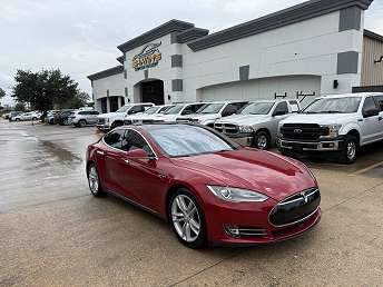 Red Tesla Model S Sedan 2015